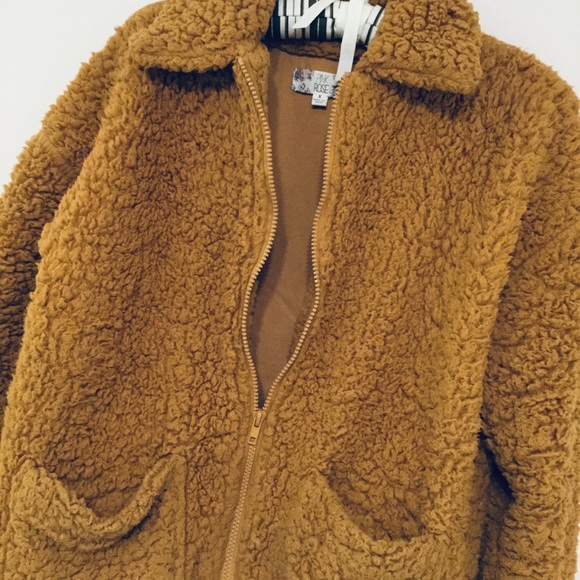 pink rose teddy jacket